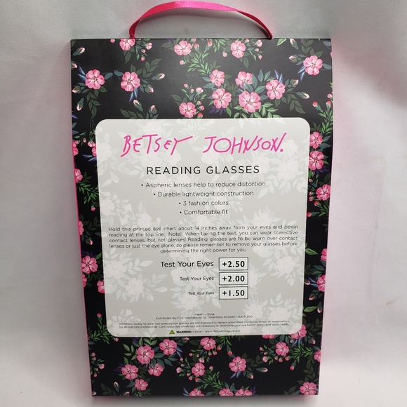 Betsey Johnson +2.00 Reading Glasses Tortoise and Black Set of 3 - Picture 5 of 5
